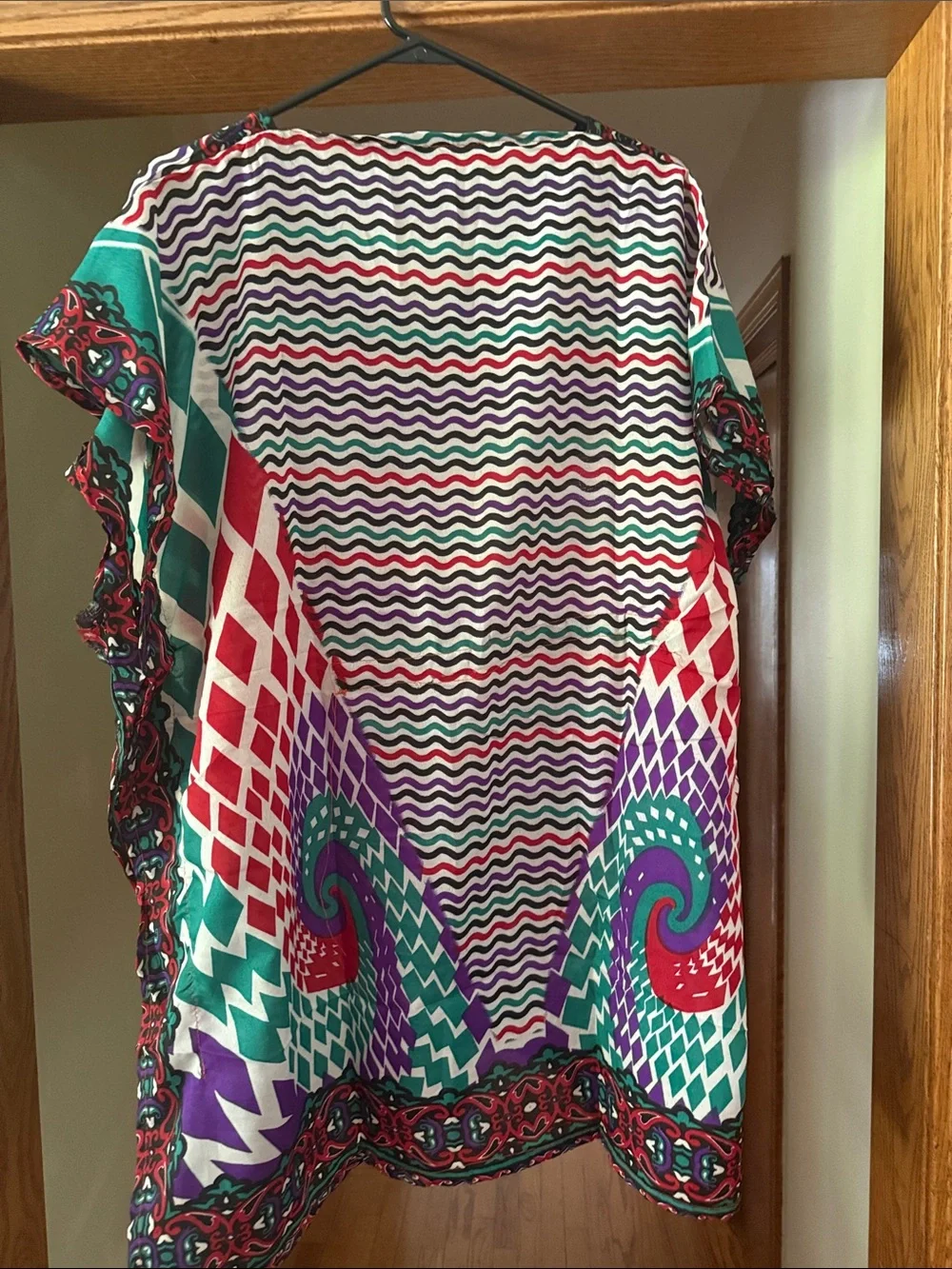 Women’s Multicolor V-Neck Patterned Swim Coverup from the Phillippines